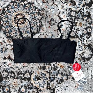 Black mixer bandeau bikini top